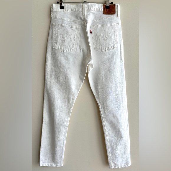 Levi’s 501 Women’s White Skinny Jeans, Button Fly Pants, Size Small - Picture 11 of 16